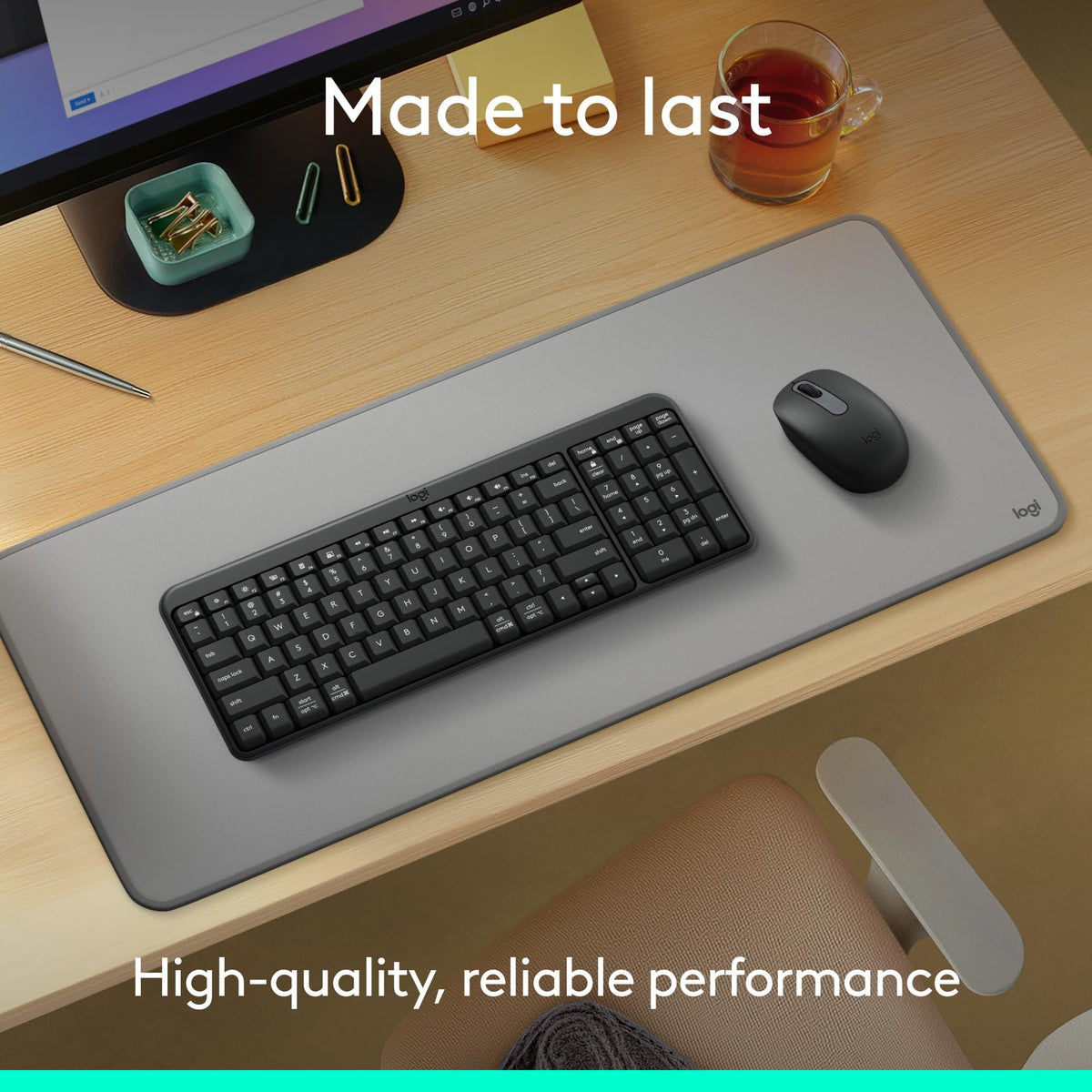 Logitech K250 Bluetooth Keyboard with Numpad, Graphite