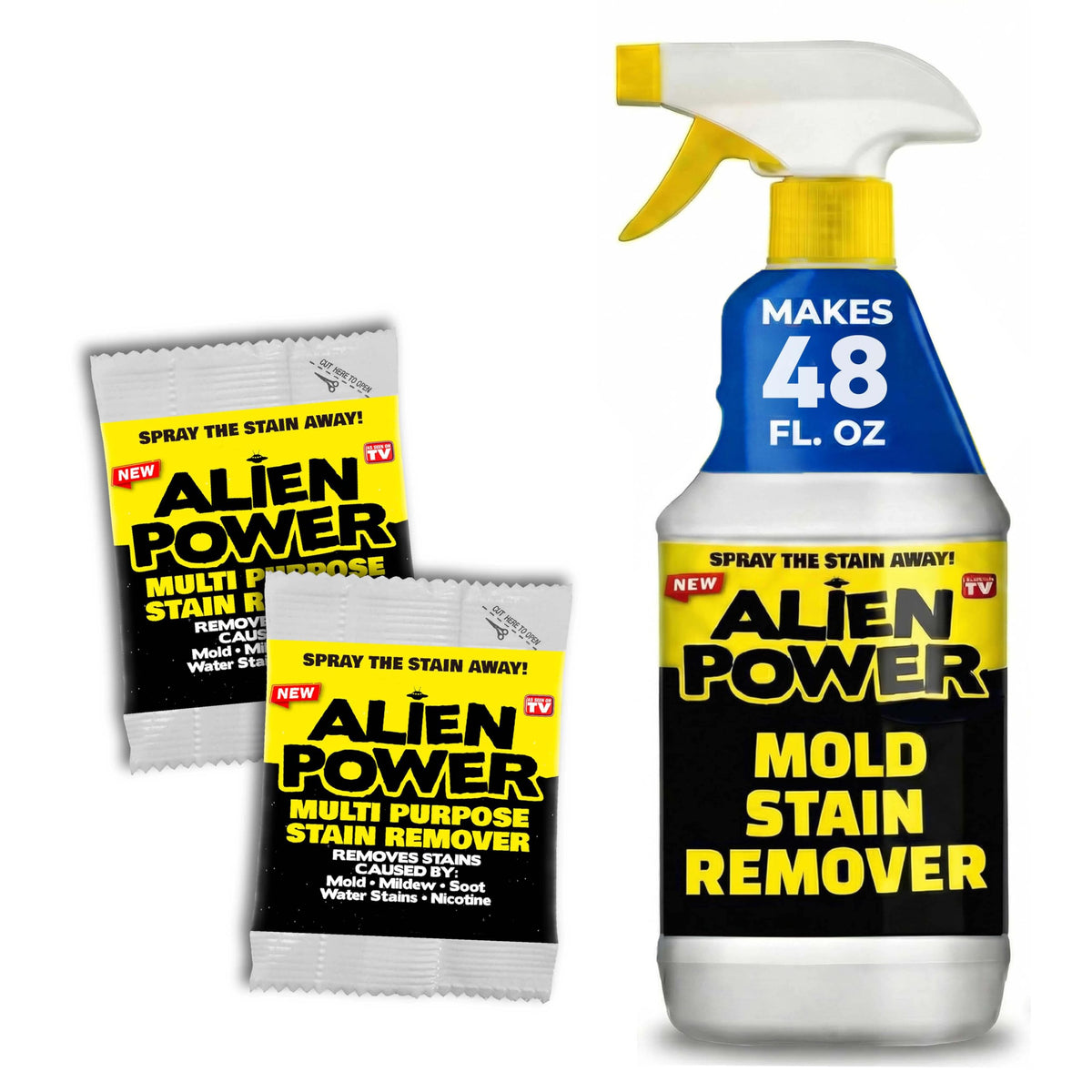 Alien Power Instant Stain Remover Spray, 48 fl oz, 2 Pack
