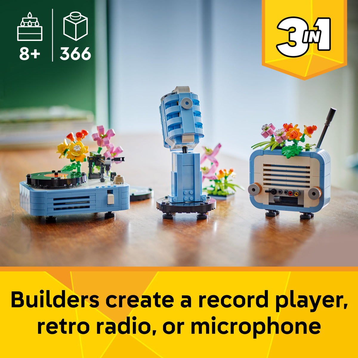LEGO Creator 3-in-1 Record Player with Flowers, 31172