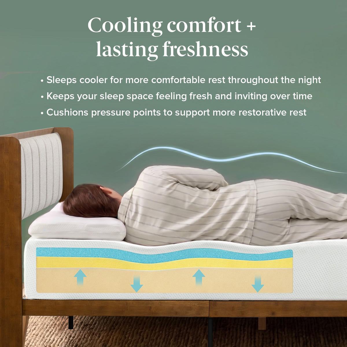 Zinus Green Tea Cooling Gel Memory Foam Mattress, Twin, 8 Inch
