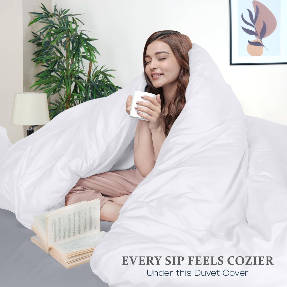 Utopia Bedding Duvet Cover Set with Pillow Shams, Queen, White