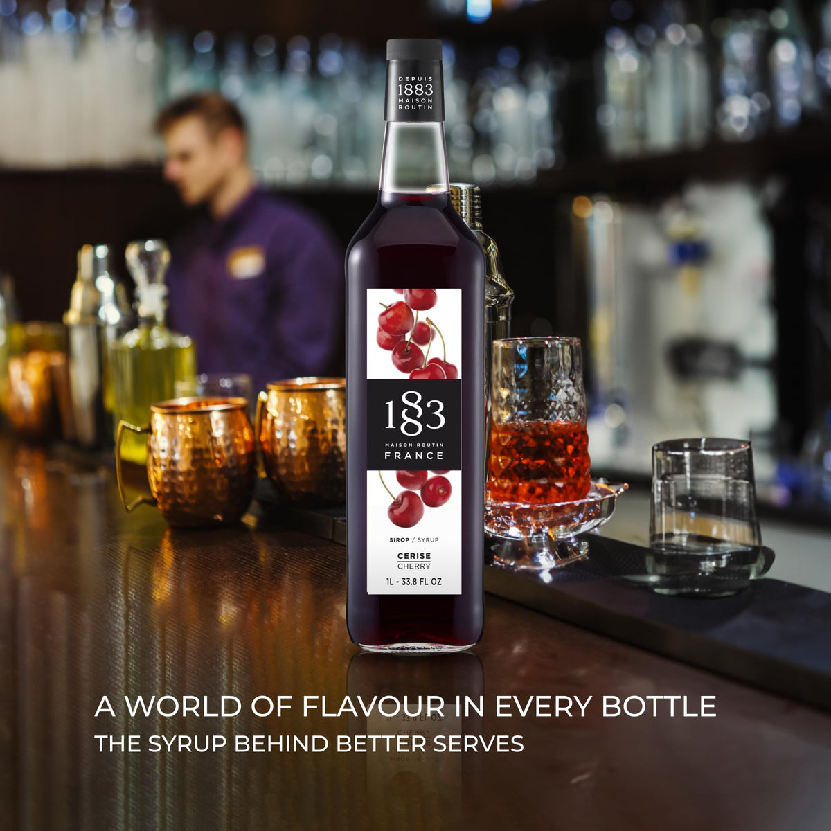 Maison Routin 1883 Cherry Syrup, 1000 mL