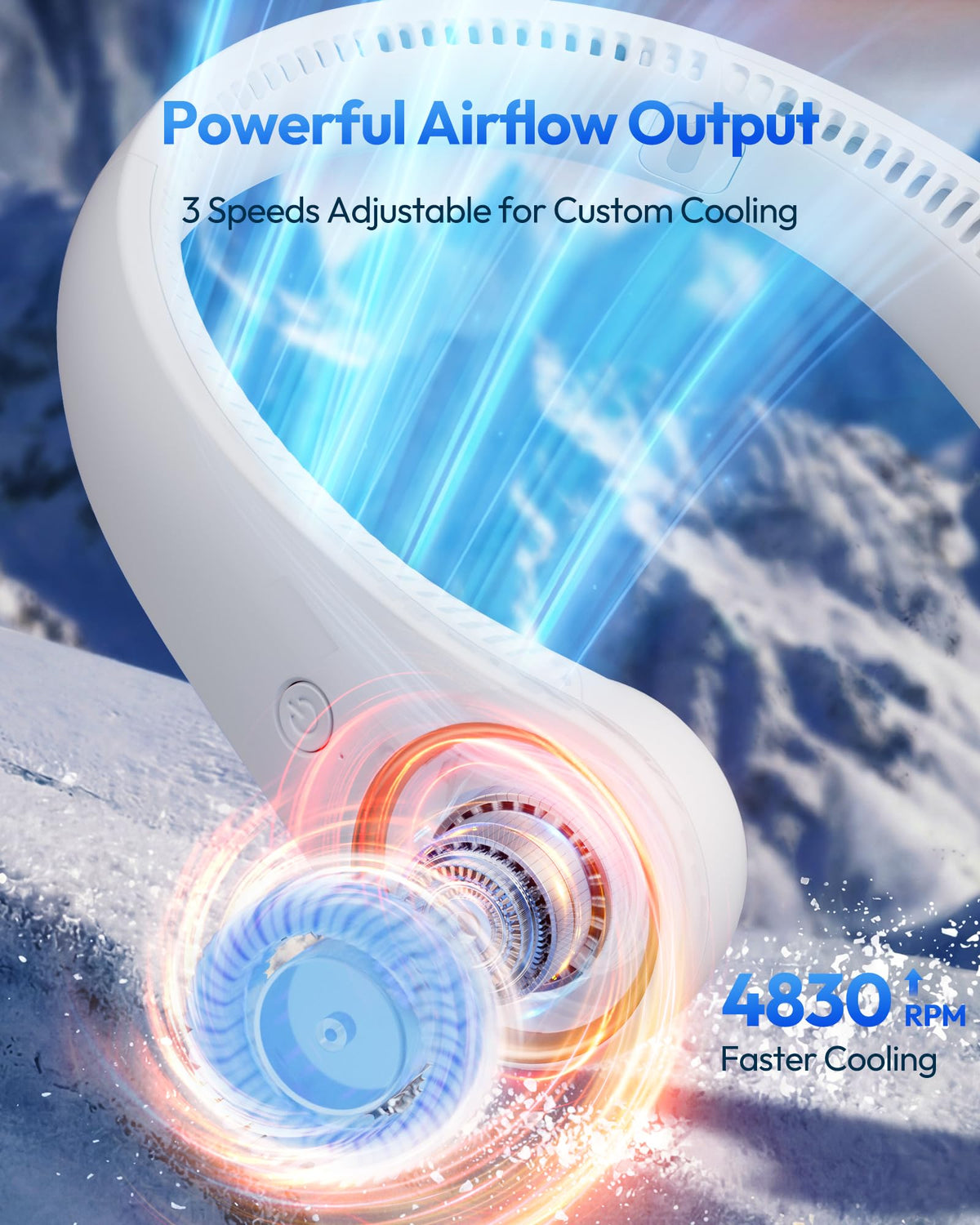 Gaiatop Portable Neck Fan Rechargeable, Hands-Free Cooling