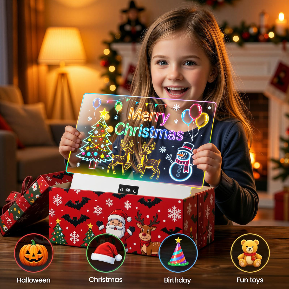Taemvv 16 Inch LED Drawing Board for Kids with Stand, Rechargeable
