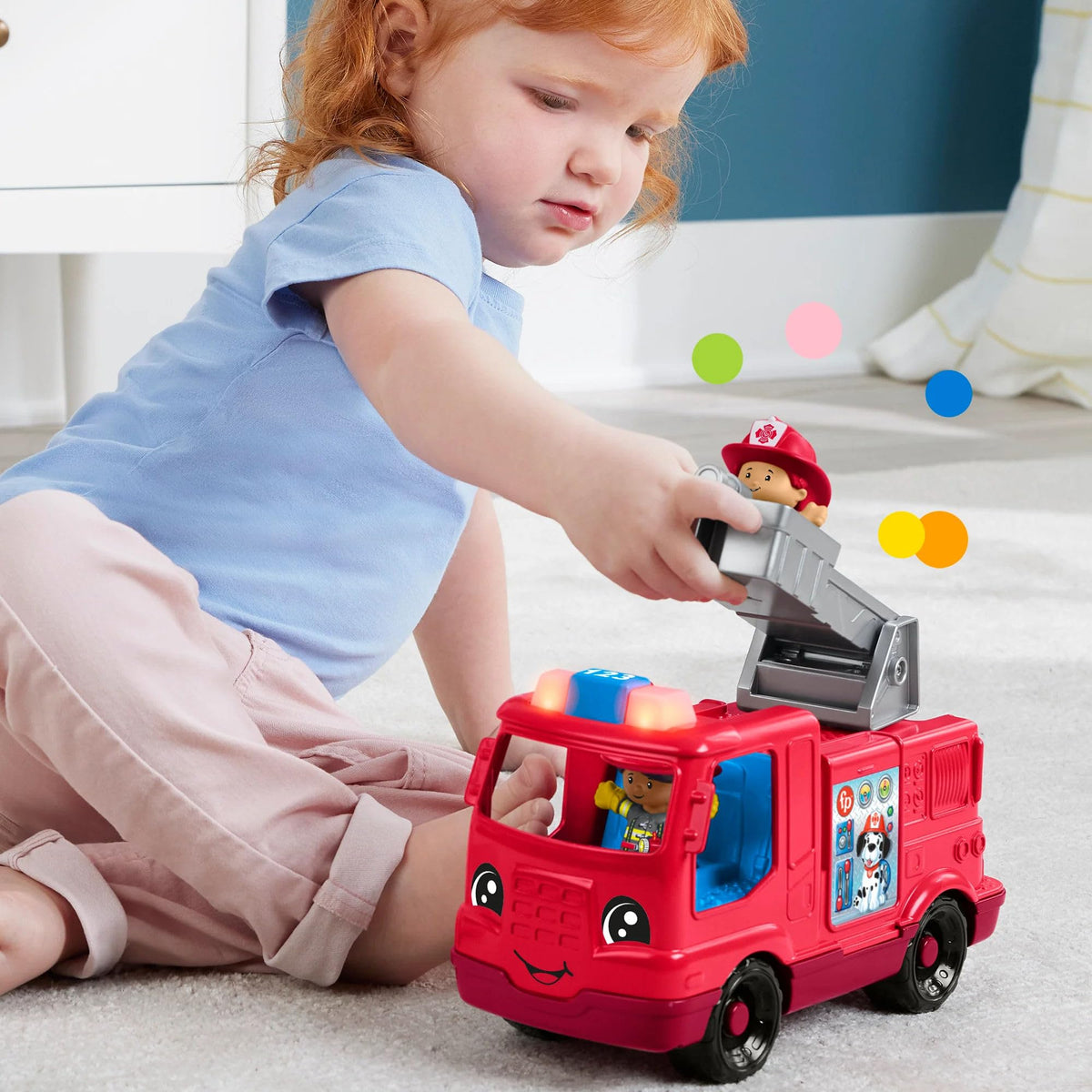Fisher-Price Little People Fire Truck Musical Push-Along Vehicle