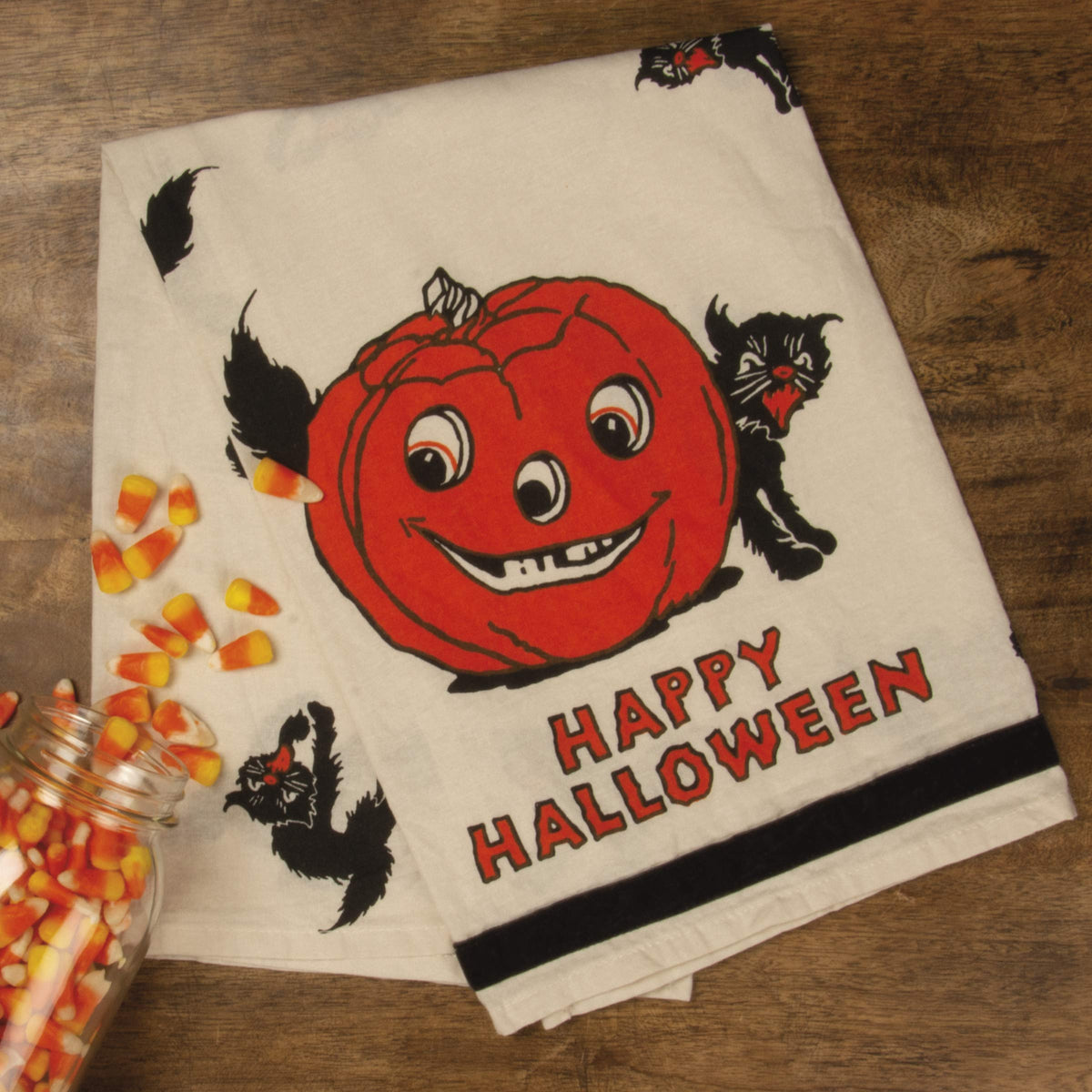 Primitives by Kathy Retro-Inspired Halloween Dish Towel