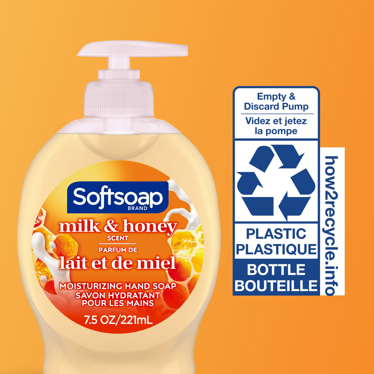 Softsoap Liquid Hand Soap, Milk and Honey, 221mL