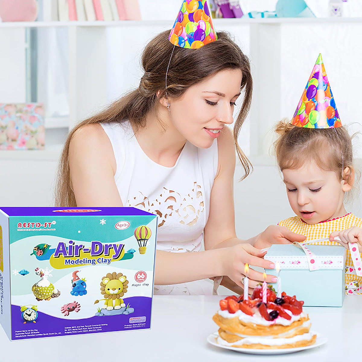 Aestd-ST Air Dry Modelling Clay Kit, 66 Colours
