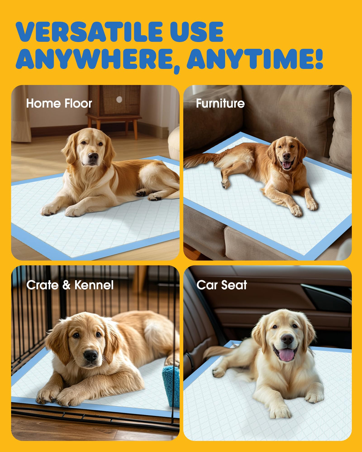 Powools Extra Large Puppy Pads, 34 x 28 in, 50-Pack