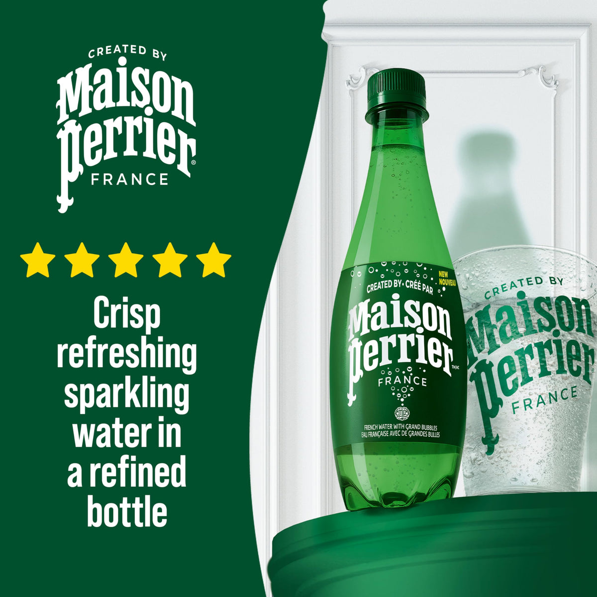Maison Perrier Unflavoured Sparkling Water, 24 x 500 ml