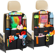 SURDOCA Car Seat Back Organizer with 11-Inch Tablet Holder, Black