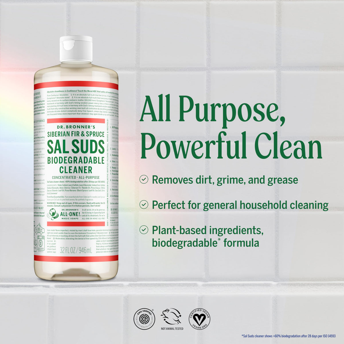 Dr. Bronner's Sal Suds Biodegradable Cleaner, 946 mL