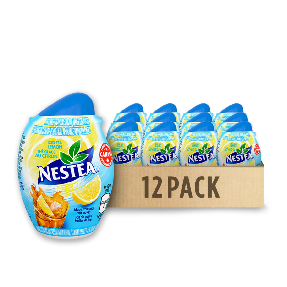 Nestea Lemon Iced Tea Liquid Water Enhancer, 12 Bottles