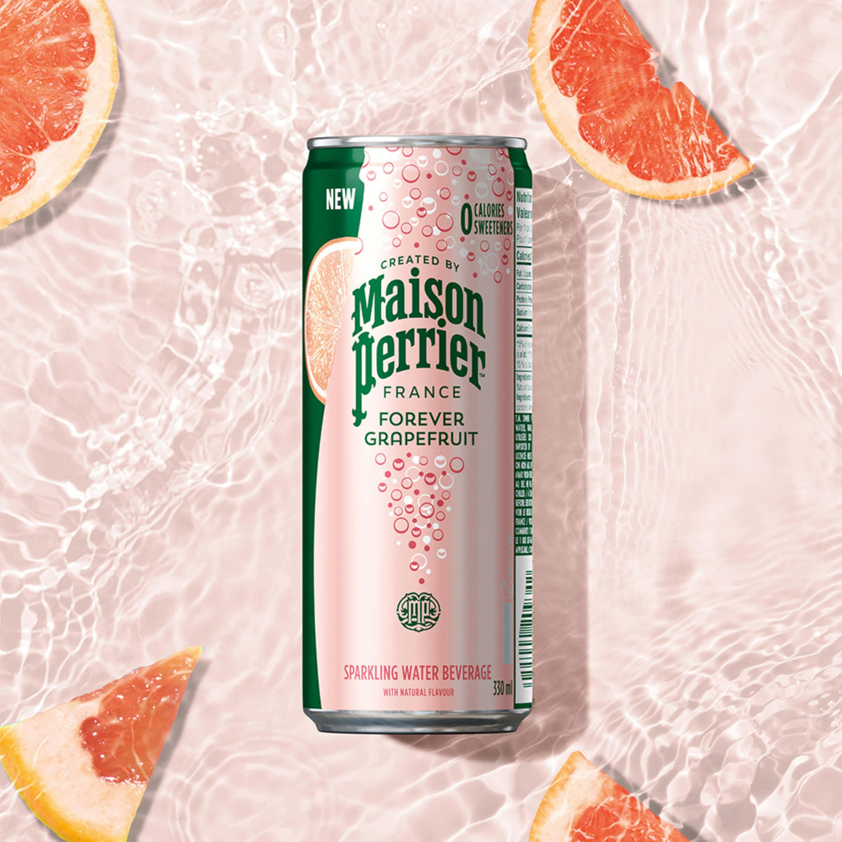 Maison Perrier Forever Grapefruit Sparkling Water, 24 x 330 ml