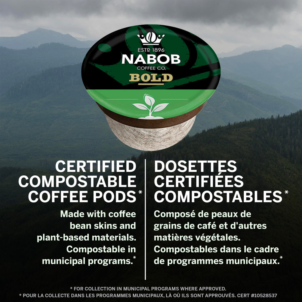 Nabob Bold Full City Dark 100% Compostable Pods, 56 Pods
