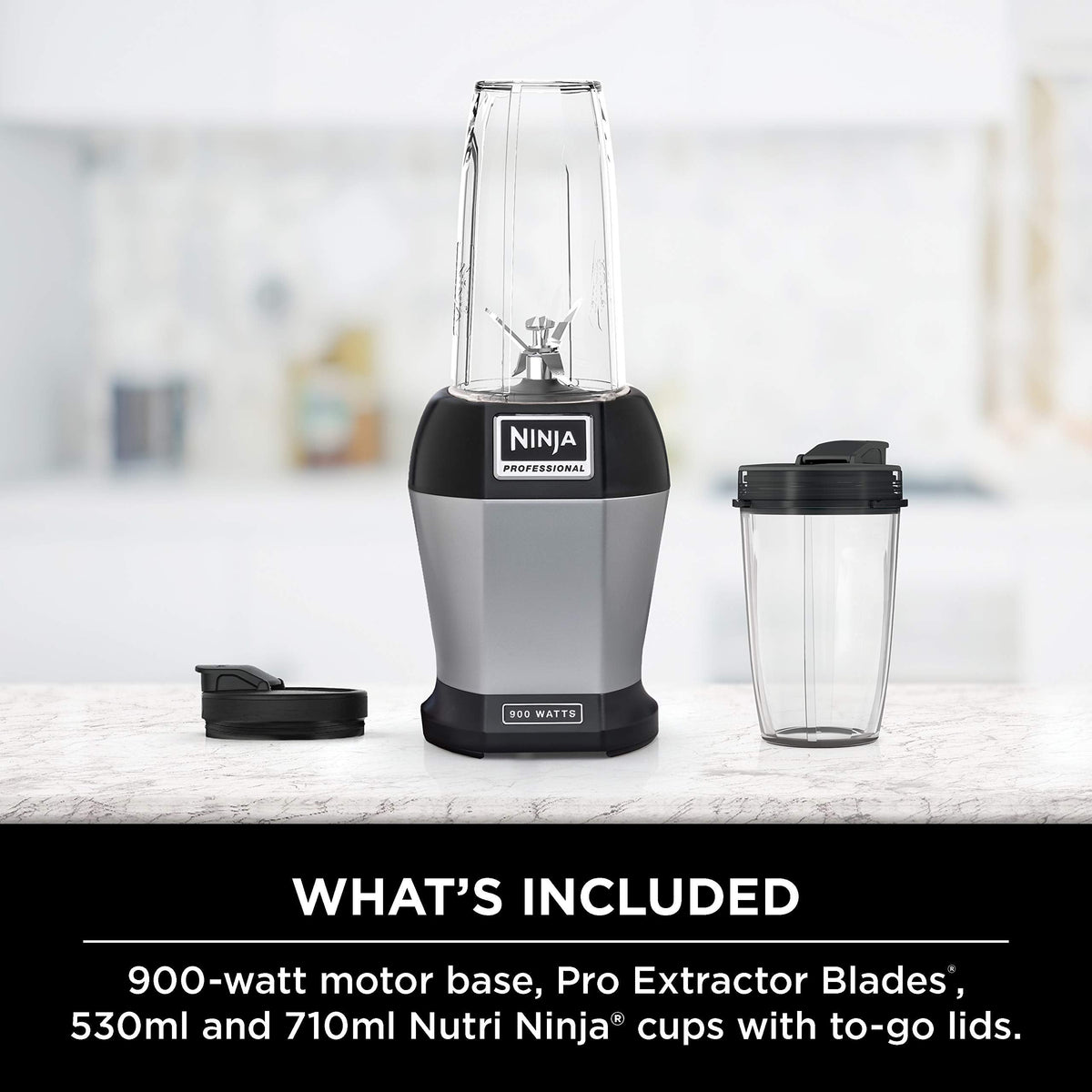 Ninja BL450C Nutri Pro Personal Blender, 900W, Black/Silver