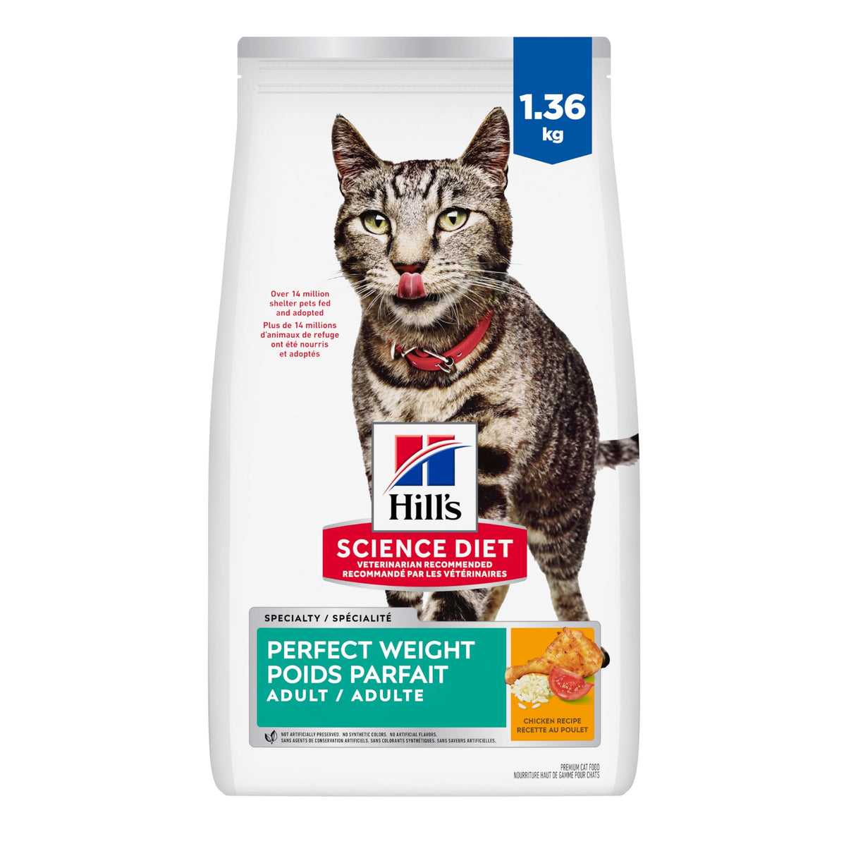 Hill's Science Diet Perfect Weight Adult Cat Food, Chicken, 1.36 kg