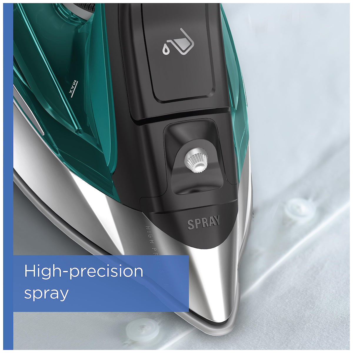 Rowenta Pro Master Steam Iron, 1775 W, DW8360, Black and Blue