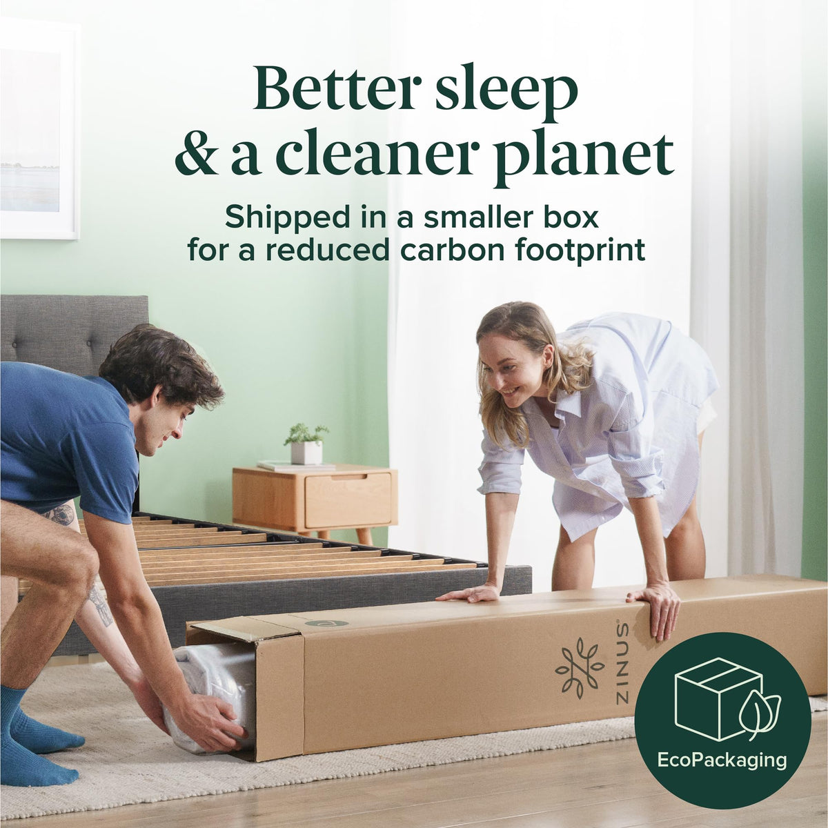 Zinus 8" Foam & Spring Hybrid Mattress, Twin