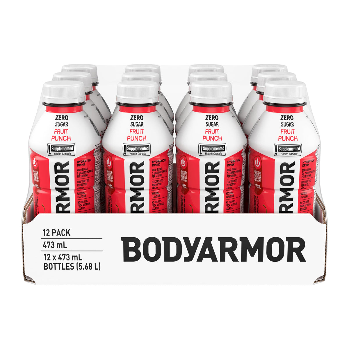 BodyArmor Zero Sugar Fruit Punch, 473mL, 12 Pack