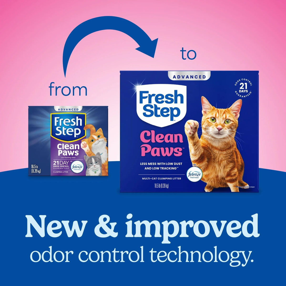Fresh Step Advanced Clean Paws Multi Cat Litter, 18.5lb