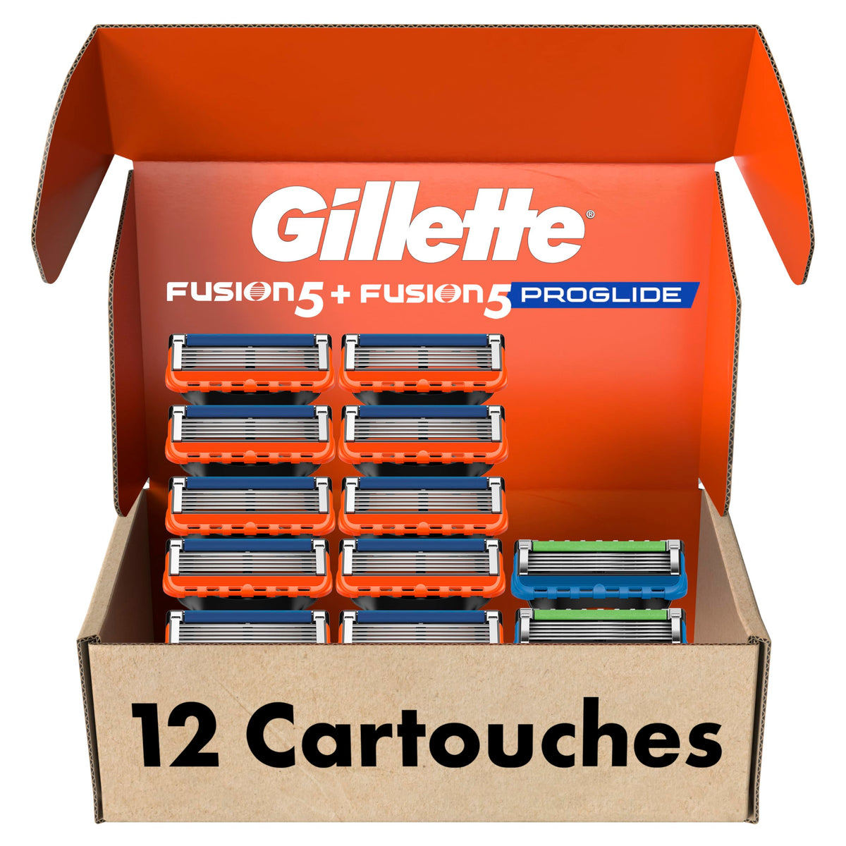 Gillette Fusion5 Razor Blade Refills for Men, 12 Count