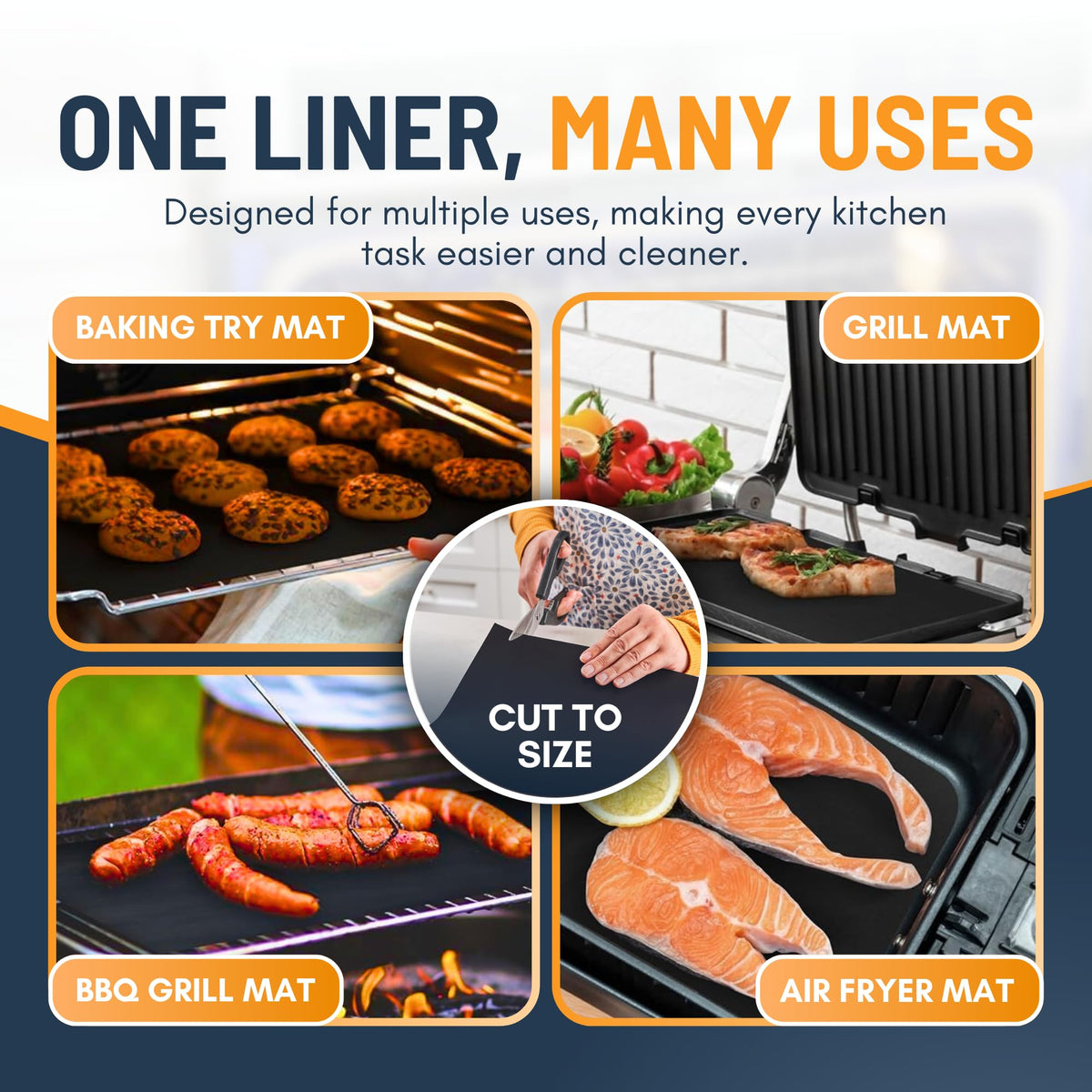 Heavy Duty Oven Liners, 16.25 x 23 in, 3 Pack