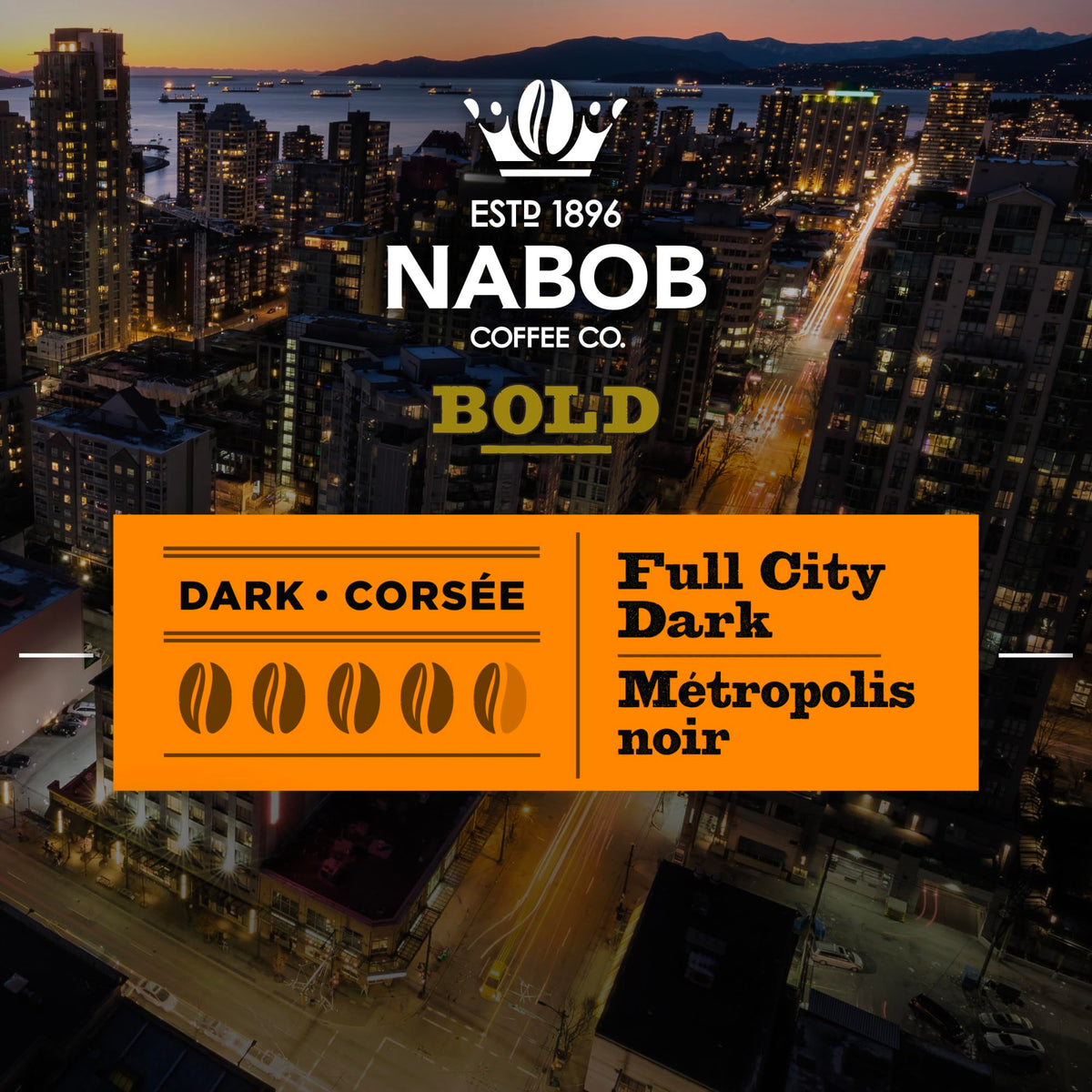 Nabob Bold Full City Dark 100% Compostable Pods, 56 Pods