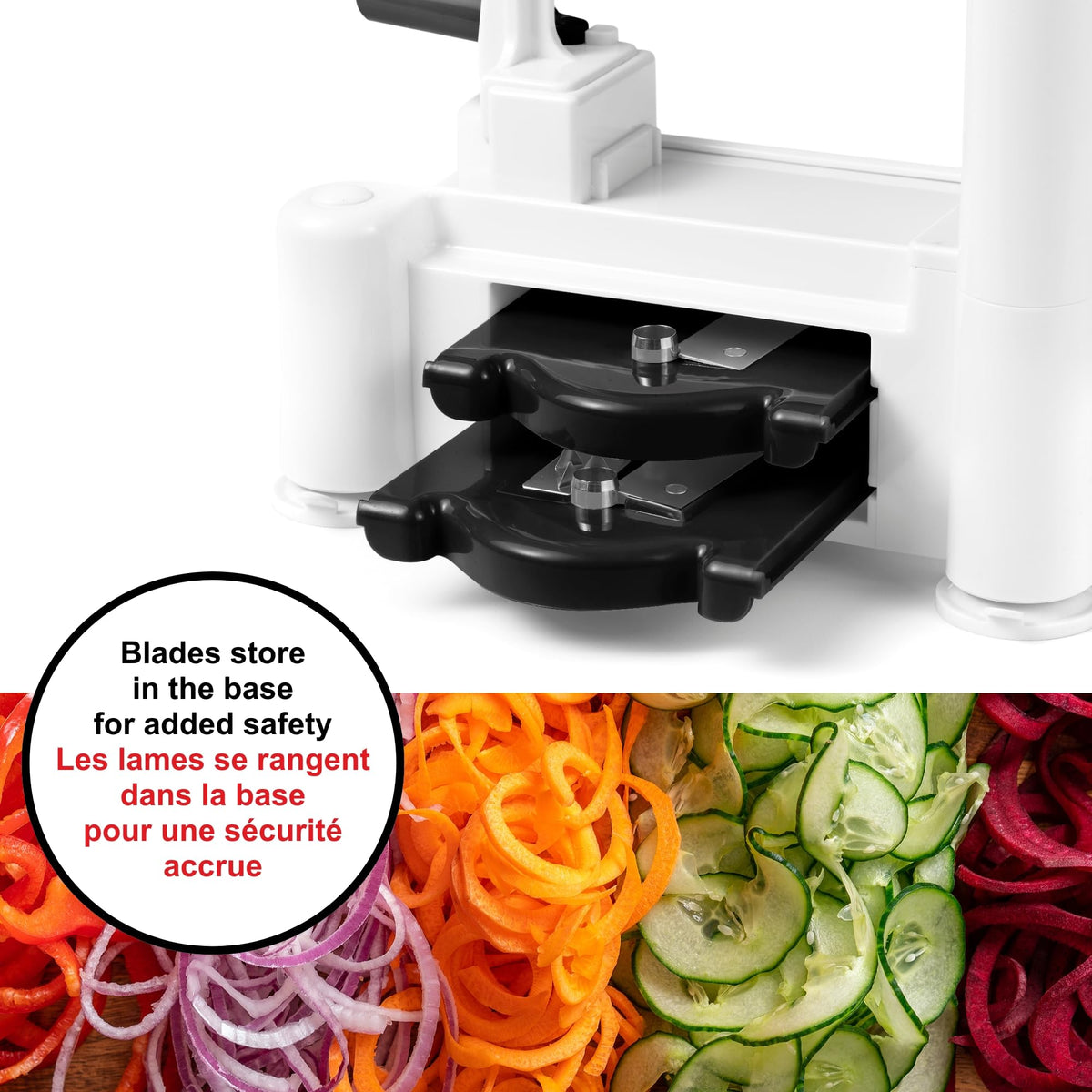 Starfrit Spiralizer with 4 Blades and Suction Base