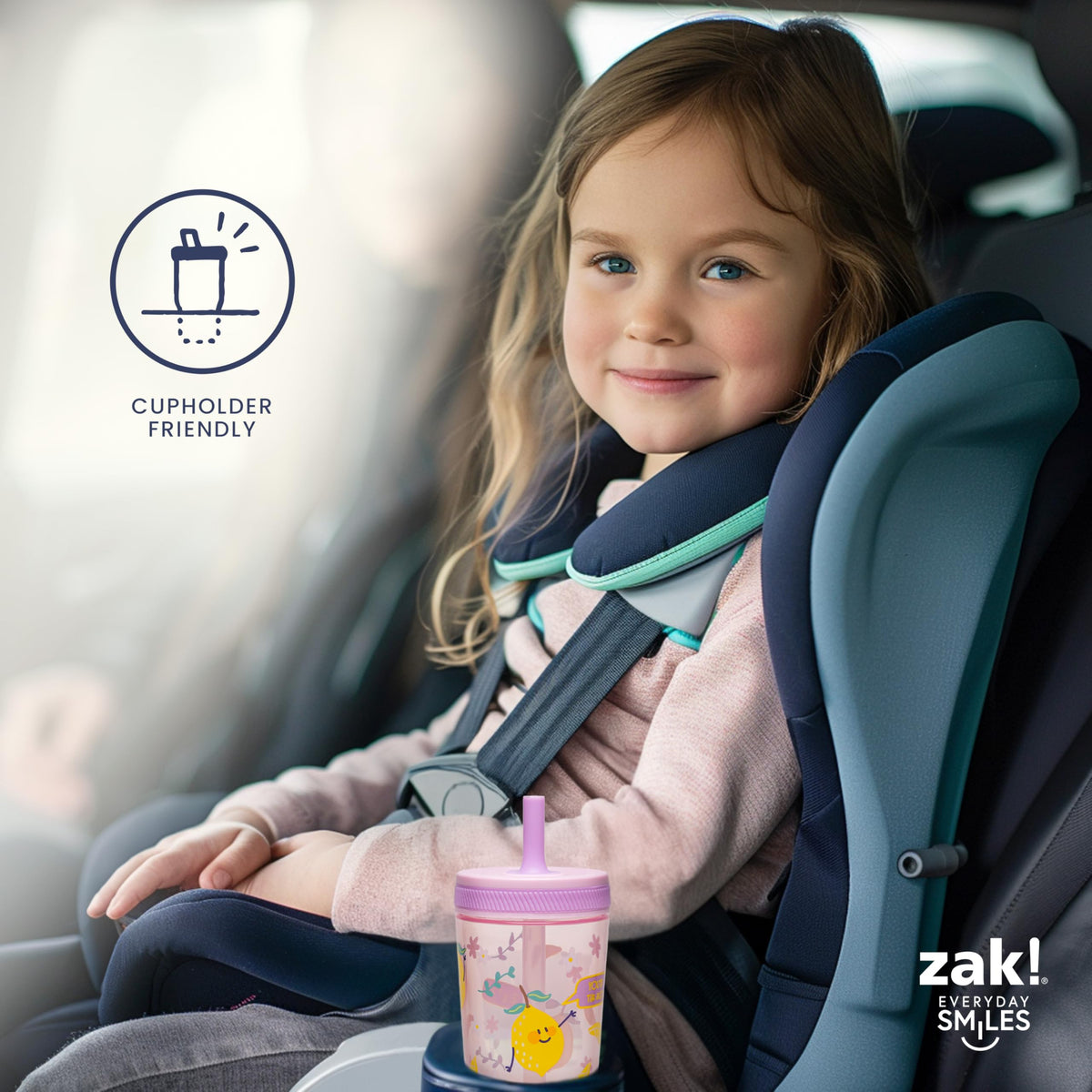 Zak Designs Underwater Kelso Toddler Straw Cups, 15oz, 2-Pack