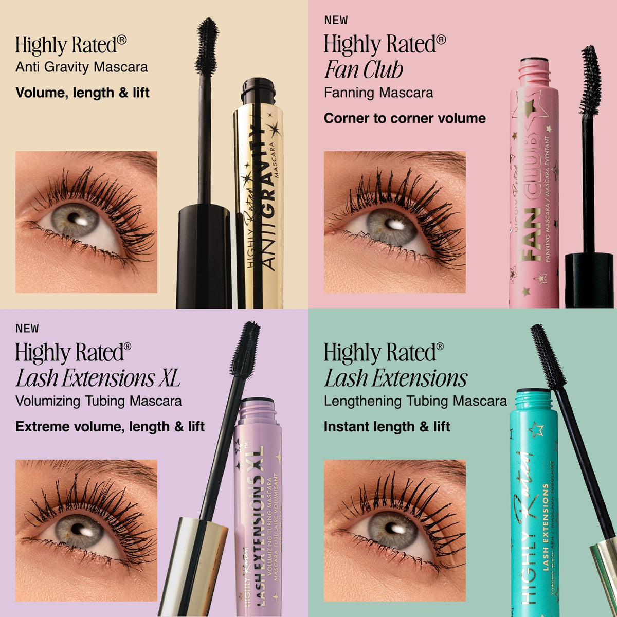 Milani Highly Rated Lash Extensions Tubing Mascara, Black, 10.5 mL