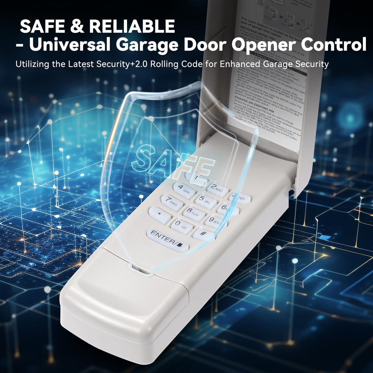 877MAX Universal Wireless Keyless Garage Door Keypad