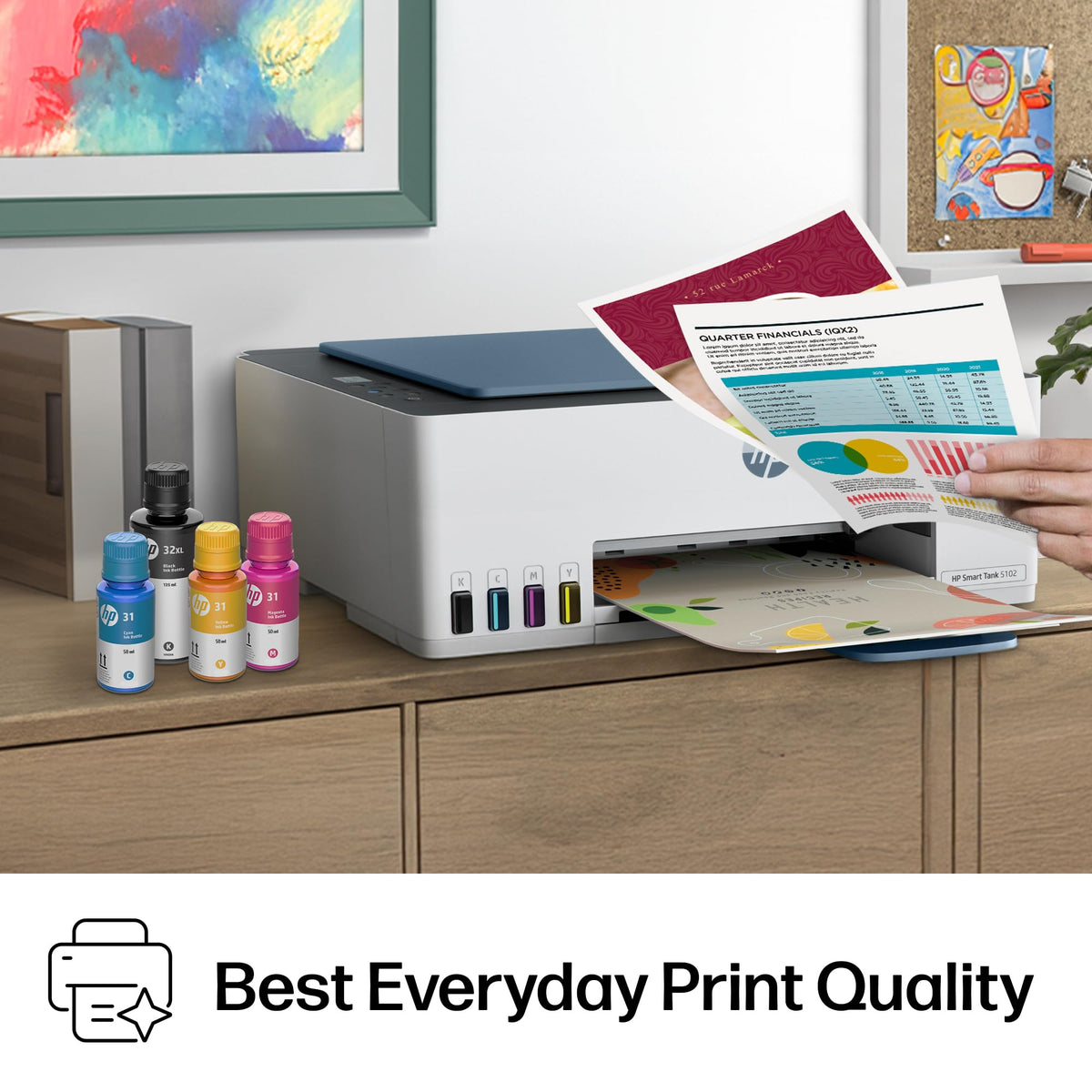 HP Smart Tank 5102 Wireless All-in-One Refillable Printer