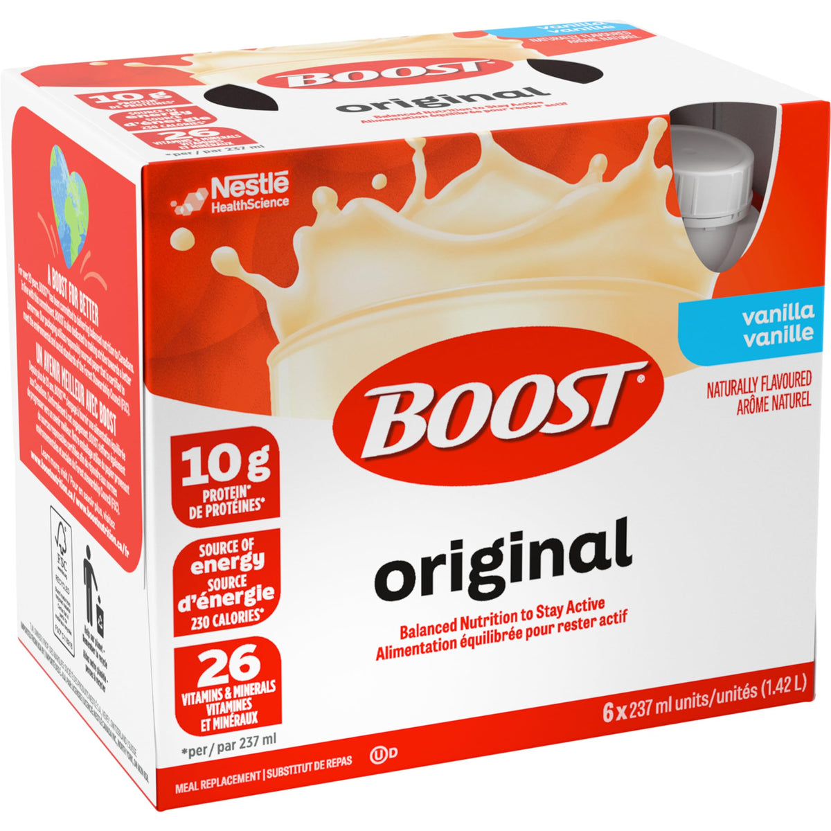 Boost Original Meal Replacement Drink, Vanilla, 237mL, 24 Pack