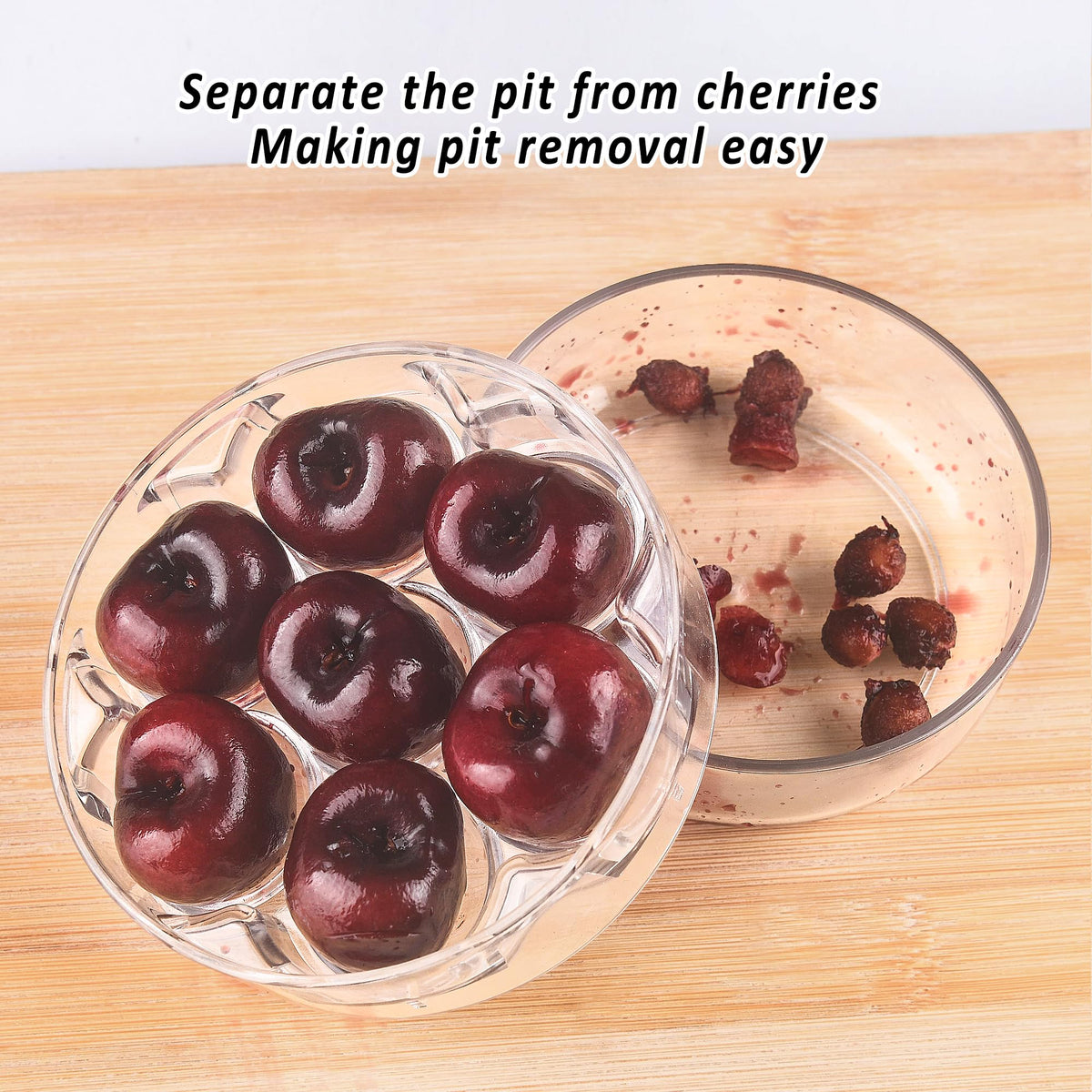 Makmzoon Stainless Steel Multi Cherry Pitter, 7 Cherries