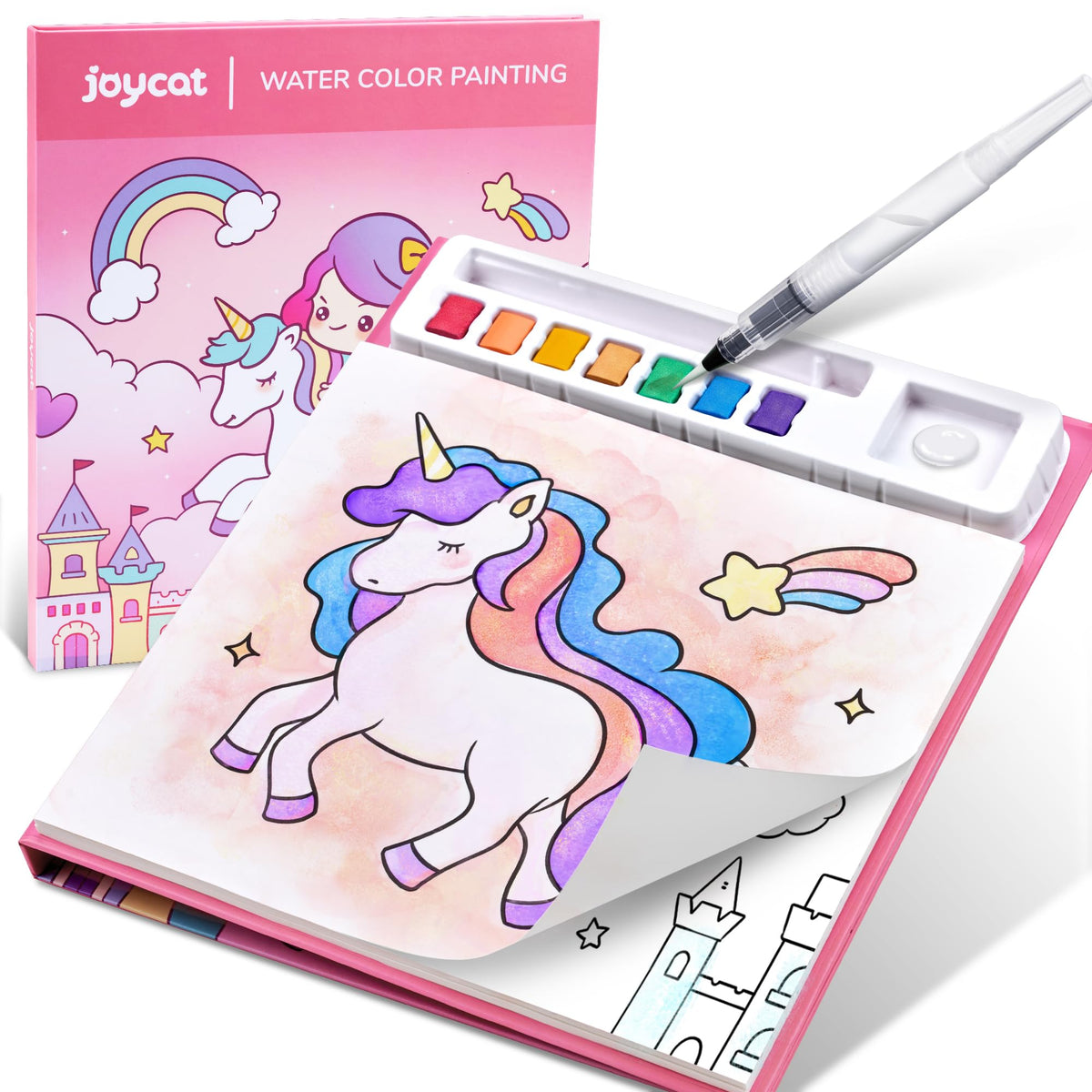 JoyCat Paint with Water Colouring Book for Toddlers, Magical Pony