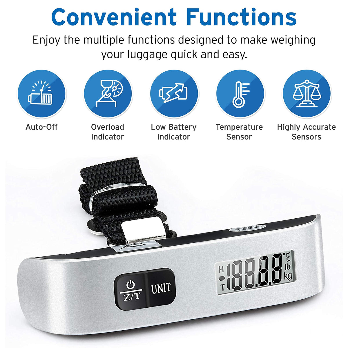 Etekcity Digital Hanging Luggage Scale, 110 lb
