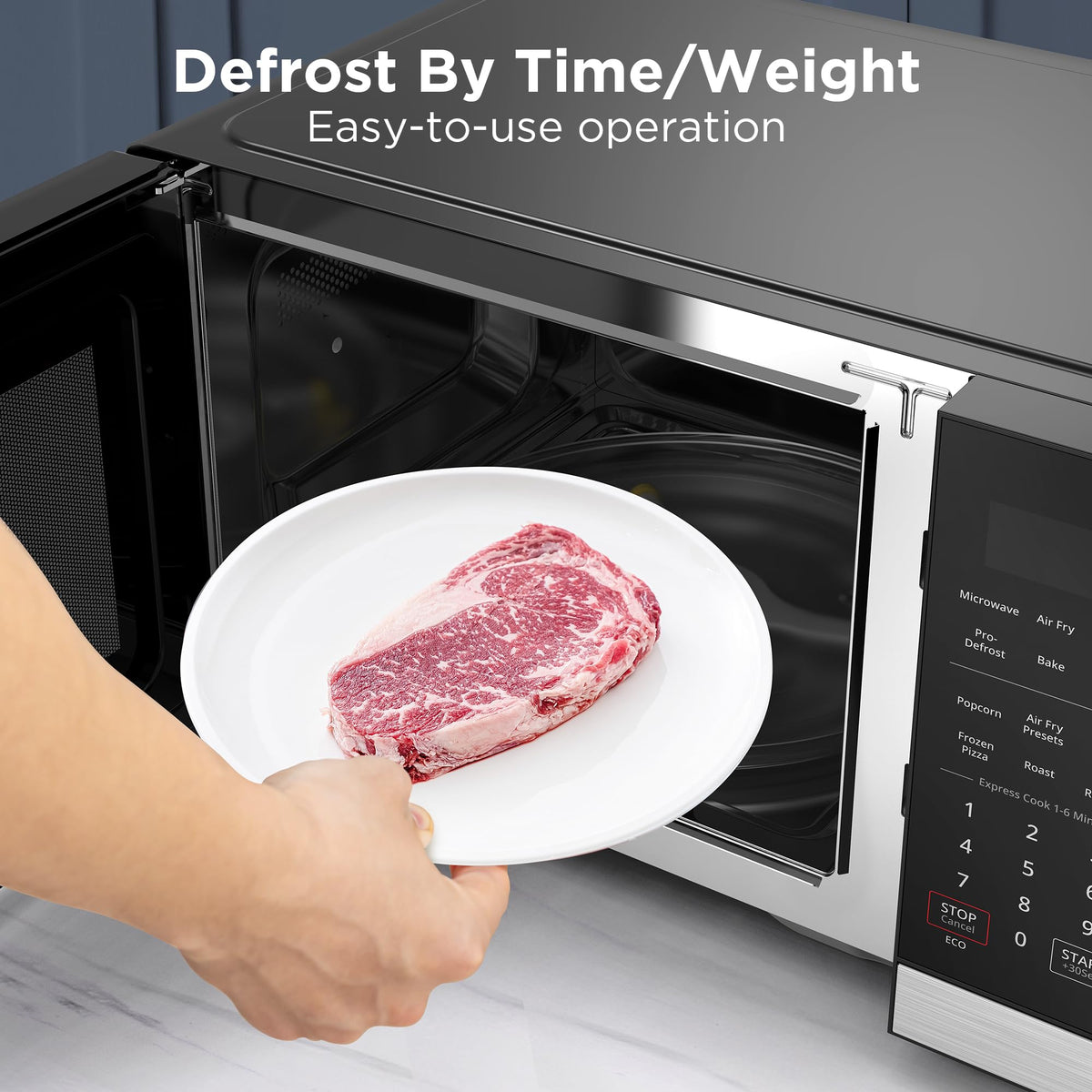 Black+Decker Microwave Air Fryer Combo, 5-in-1, 0.9 Cu Ft, 900W