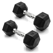 CAP Barbell Coated Hex Dumbbells, 15 lb Pair