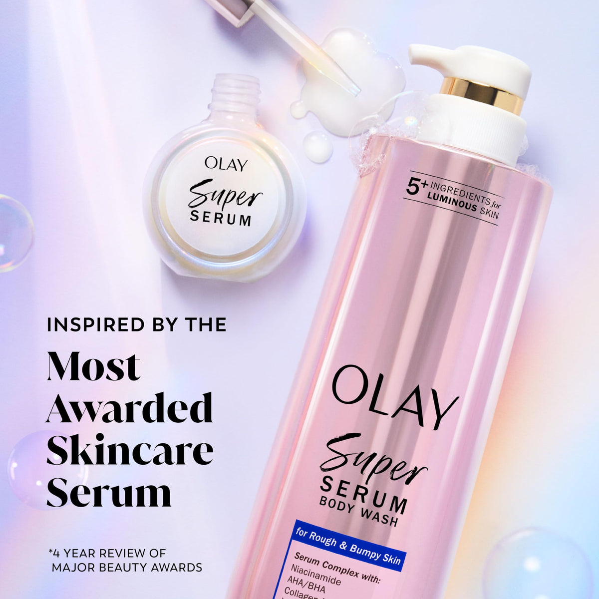 Olay Super Serum Body Wash for Bumps & Uneven Texture, 591 ml