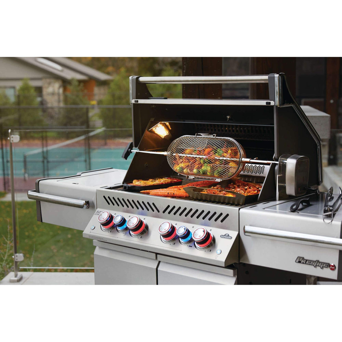 Napoleon Rotisserie Grill Basket Accessory, Stainless Steel, 64000