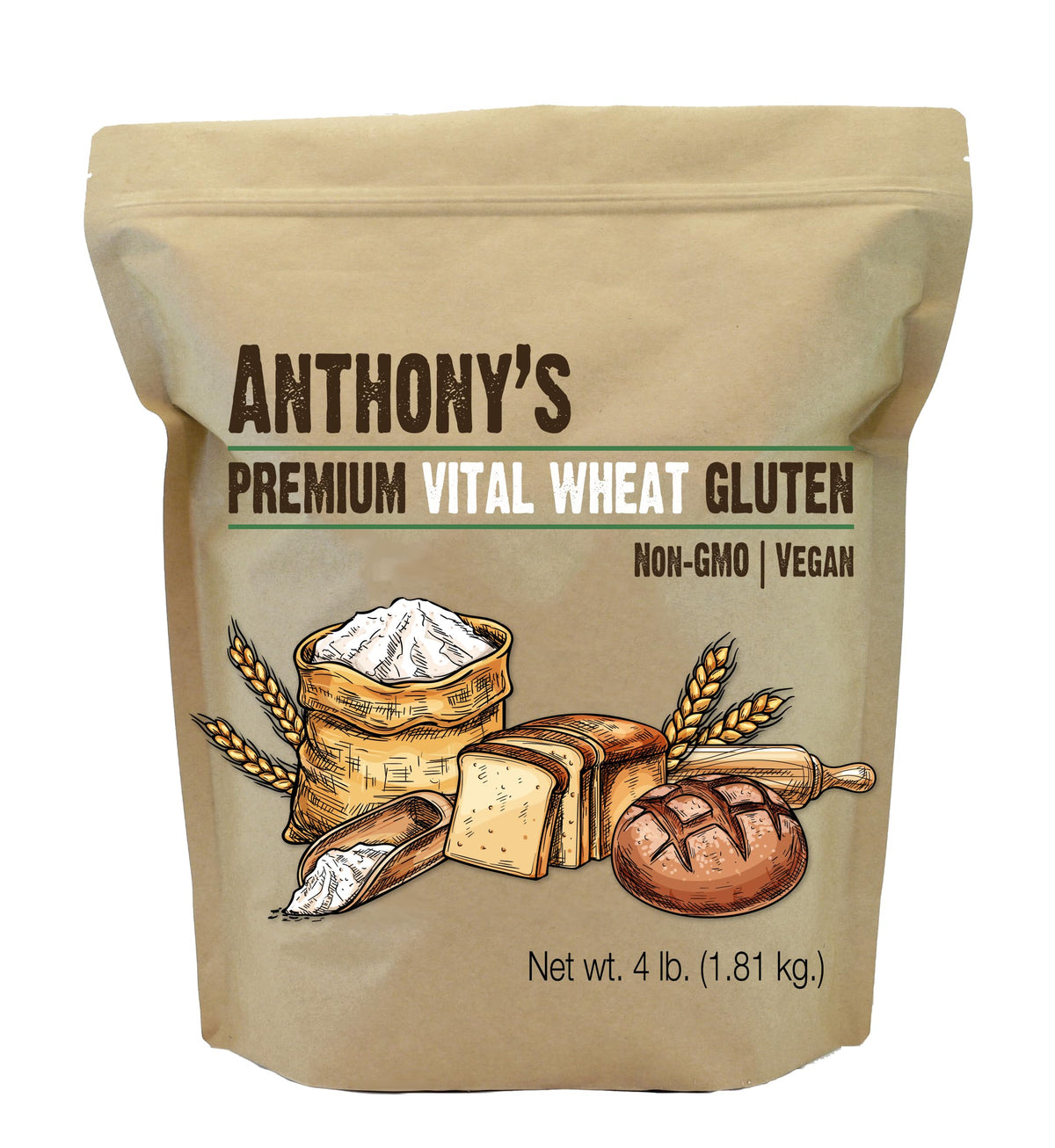 Anthony's Vital Wheat Gluten Powder, 1.81 kg
