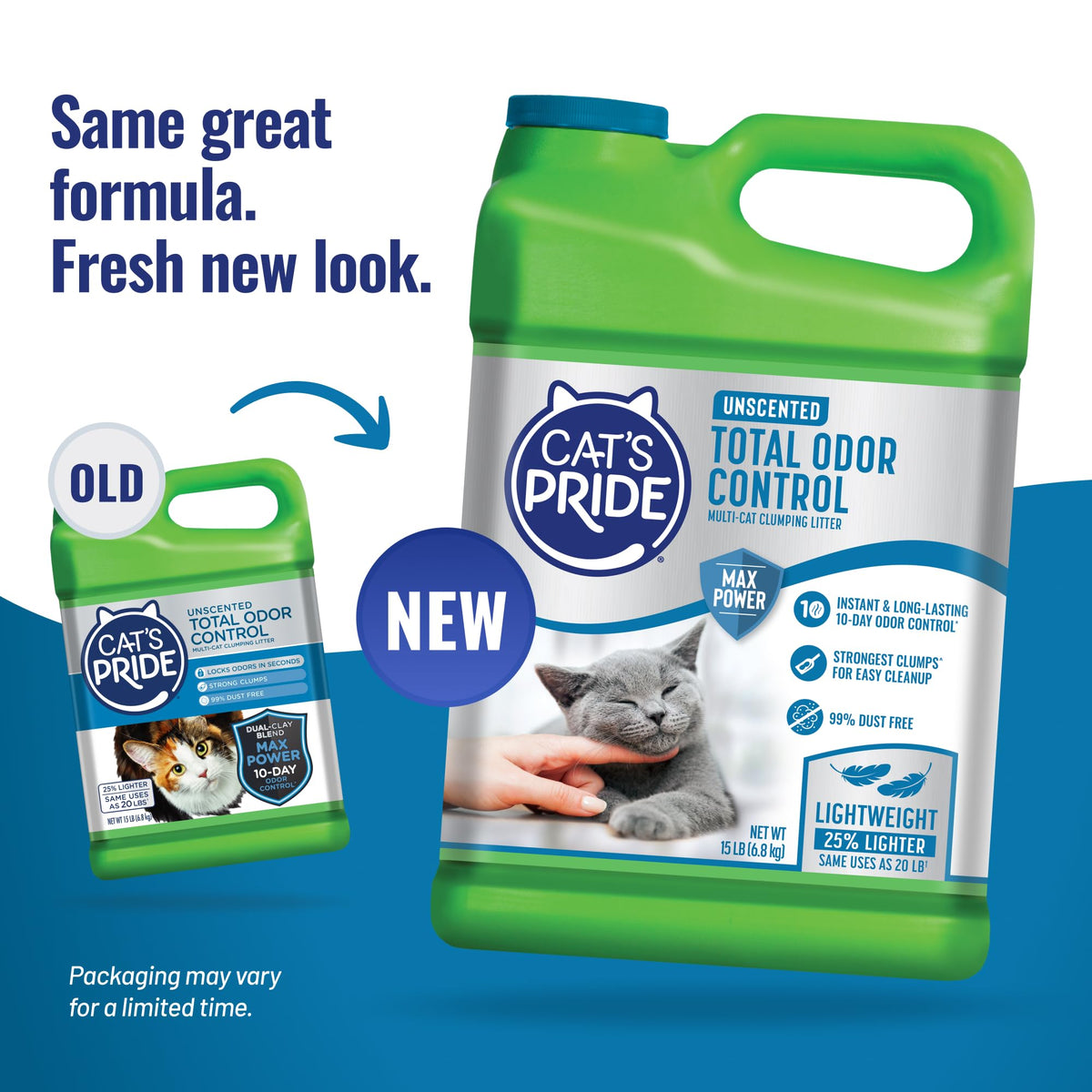 Cat's Pride Fresh and Light Premium Clumping Cat Litter, 15-Pound