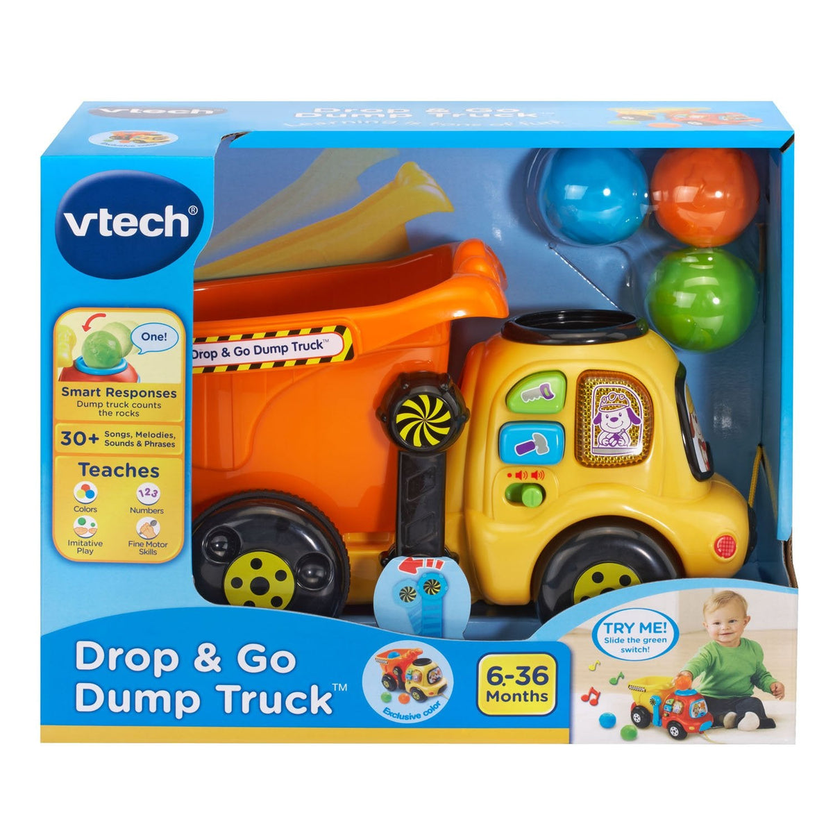 VTech Drop & Go Dump Truck, Orange