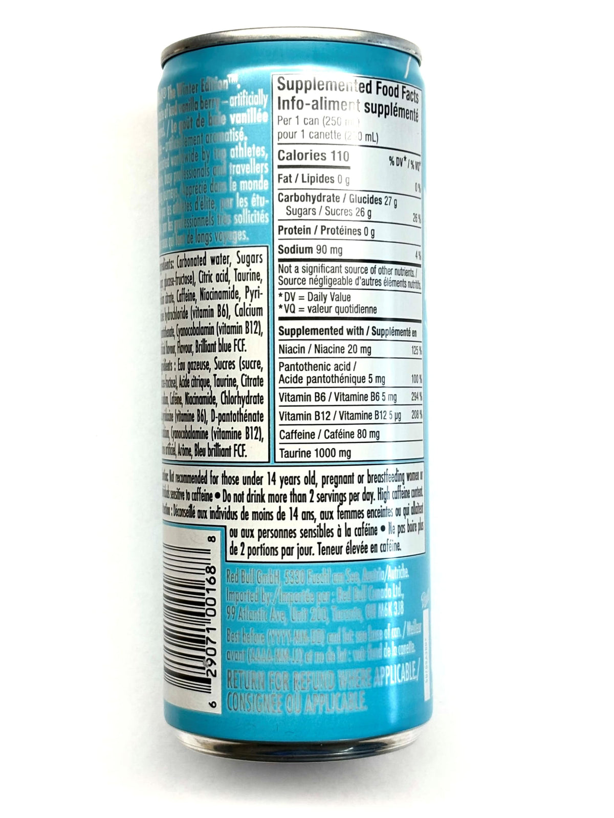 Red Bull Energy Drink, Iced Vanilla Berry, 250ml, 24 Pack