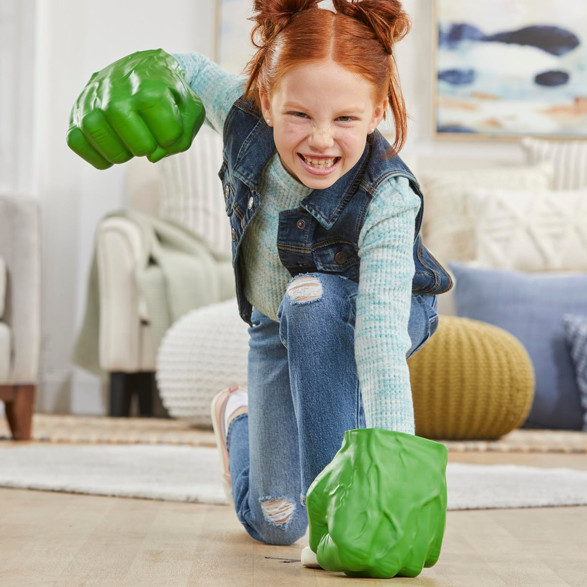 Marvel Hulk Gamma Smash Fists, Soft Foam Role Play Toy, Ages 5+