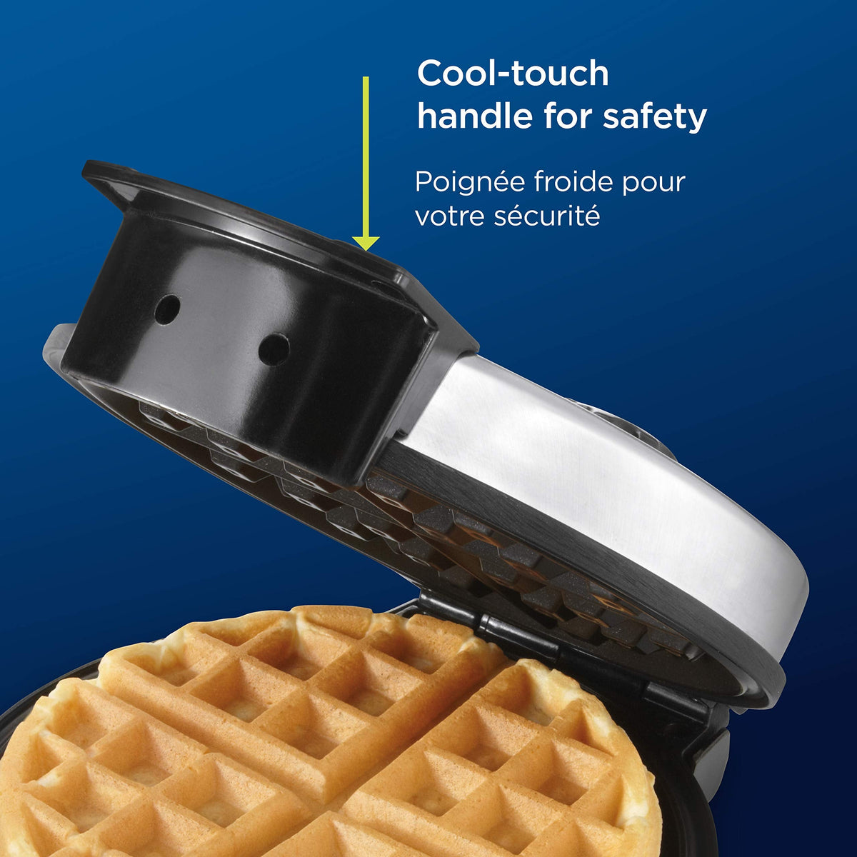 Oster Belgian Waffle Maker, 8 in, Stainless Steel