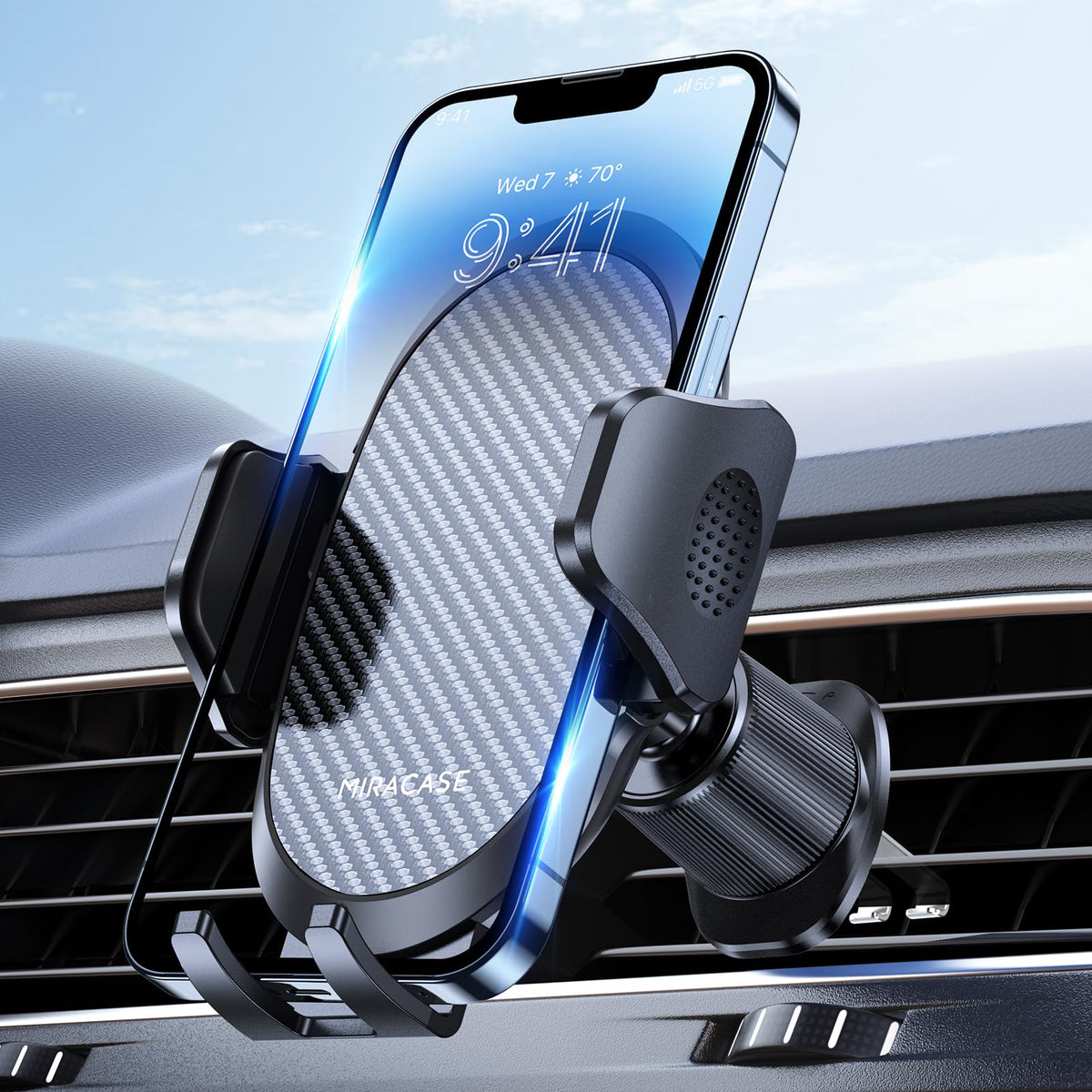 Miracase Air Vent Phone Holder for Car, Black