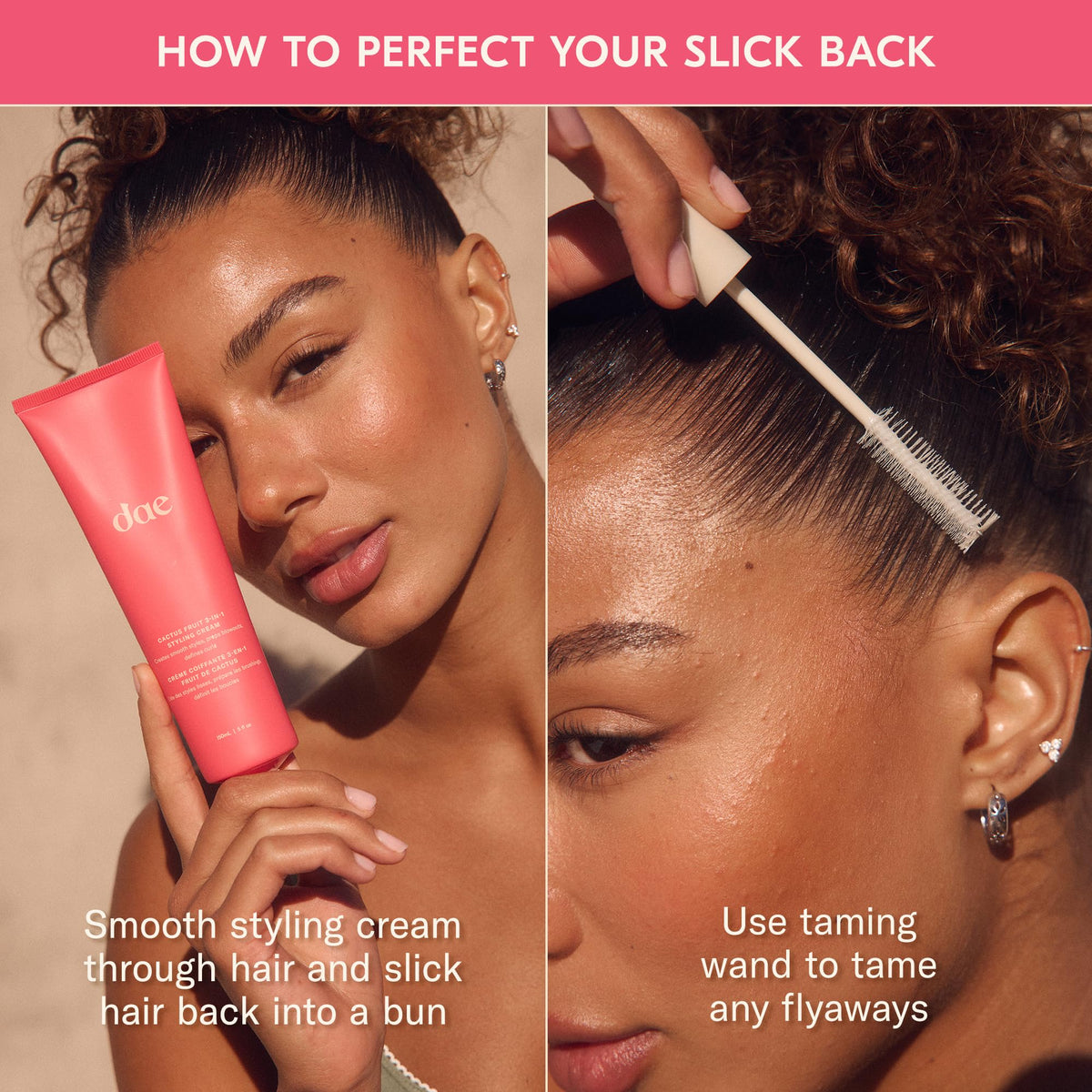 DAE Hair Cactus Fruit 3-In-1 Styling Cream and Taming Wand, 0.6 oz.