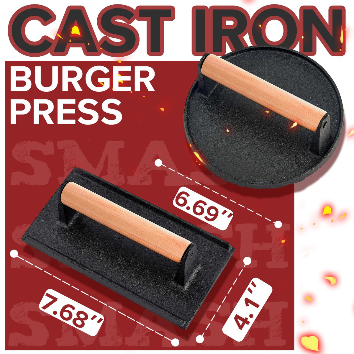 Grilliance Smash Burger Press Kit, 5 Pieces